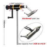 Bimoo 360° Rotation Hardened Steel Jaws Fly Tying Vise W/ Heavy Pedestal Base Jig Lure Making Tool Fishing Flies Tying Tool Kit