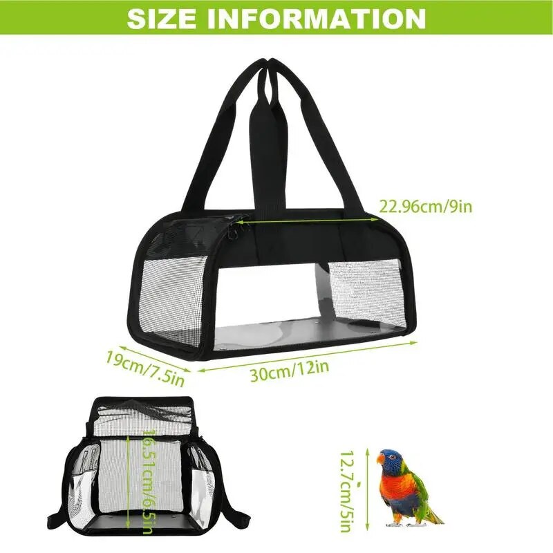 Bird Carrier Foldable Portable Bag For Birds Travel Use Parrots Cage Parrot Travel Products For Traveling Outdoor Parties