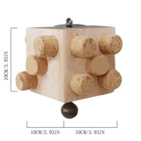 Bird Parrot Toy Natural Wooden Blocks Bird Chewing Toy Parrot Cage Bite Molar Toy Parrot Cage Colorful Hanging Decoration