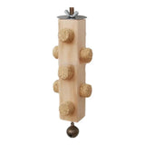Bird Parrot Toy Natural Wooden Blocks Bird Chewing Toy Parrot Cage Bite Molar Toy Parrot Cage Colorful Hanging Decoration