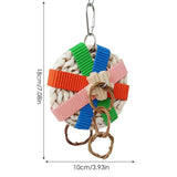 Bird Shredding Toys Parakeet Shredding Toys Colorful Foraging Toys For Parakeets Straw Shredding Toys With Metal Hook Garden