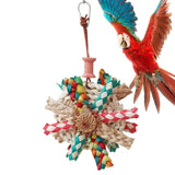 Bird Shredding Toys Parakeet Shredding Toys Colorful Foraging Toys For Parakeets Straw Shredding Toys With Metal Hook Garden