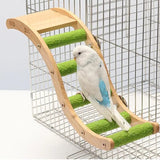 Bird Wooden Ladder Toy Bird Stand Toy Wood Ladder For Parakeets Bird Exercise Toy Play Ladder For Parakeets Cockatiels Conures