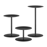 Black Iron Candle Holder Decorative Iron Pillar Candle Pedestal Candle Stand For Candles Spa Wedding Birthdays Party Decor 3pcs