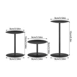 Black Iron Candle Holder Decorative Iron Pillar Candle Pedestal Candle Stand For Candles Spa Wedding Birthdays Party Decor 3pcs