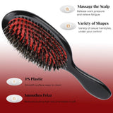 Boar Bristle Cleaning Brush Hairdressing Beard Brush Anti Static Barber Hair Styling Comb Shaving Tools 10Pcs/Set