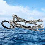 Boats Accessories Stainless Steel Rail Mounted Clamp on Fishing Rod Holder Bracket Yacht Fishing Tackle Accessory Boat Ril