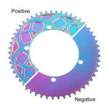 Bolany 130 BCD Folding Bike Chainwheel Positive Negative Tooth 54T 56T Chain Aluminum Alloy Plating Chainring Bicycle Parts