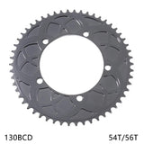 Bolany 130 BCD Folding Bike Chainwheel Positive Negative Tooth 54T 56T Chain Aluminum Alloy Plating Chainring Bicycle Parts