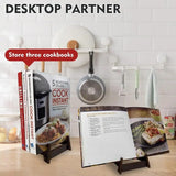 Book Stand For Kitchen Hands-free Book Display Holder For Reading On Countertop Multifunctional Book Plate Stand For Kitchen