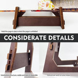 Book Stand For Kitchen Hands-free Book Display Holder For Reading On Countertop Multifunctional Book Plate Stand For Kitchen