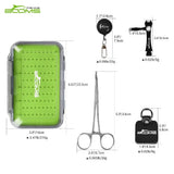 Booms Fishing FF1 Vest Assortment Fly Fishing Tools Combo Include Fly Box & Forceps & Retractor & Nipper &  Leader Straightener