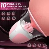 Breast Enlargement Sucking Vibrator Rotation Vacuum Pump Chest Cover Sucker for Women Nipple Stimulation Masturbator Sex Toy