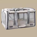 Breathable Travel Cat Bag Wheels Transporter Large Space Mesh Cats Backpack Carrying Shoulder Outgoing Para Perros Pet Carrier