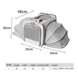 Breathable Travel Cat Bag Wheels Transporter Large Space Mesh Cats Backpack Carrying Shoulder Outgoing Para Perros Pet Carrier
