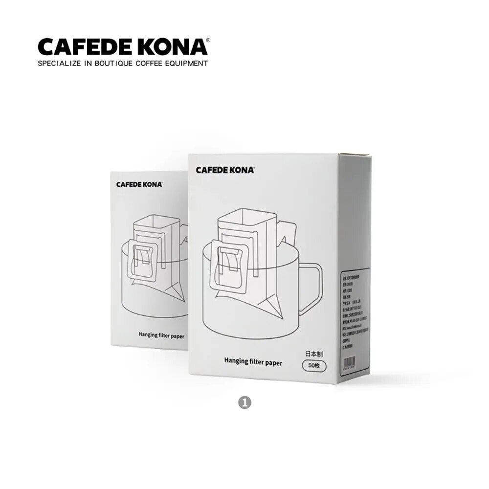 CAFEDEKONA Coffee Hanging Ear Filter Bag Disposable Drip Coffee Filter Bag for Home Office Travel Camping