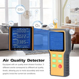 CO2 meters Air Quality Monitor Detector LCD Display with Backlit Carbon Dioxide TVOC HCHO Temperature Humidity Detect Sensor