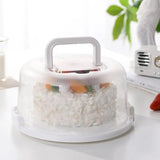 Cake Holder Round 7-Slot Cake Carrier Cake Stand With Lid And Handle Portable Cake Container Holder Two-Sided Base For Pies