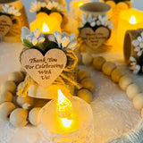 Candle Tea Light Holders Wood Candle Stands Decorative Bridal Shower Tealight Holder For Engagement Reception Bedroom