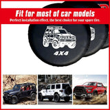 Car Tire Cover 14" 15" 16" 17" Inch 4WD 4x4 PVC Leather Spare Wheel Tire Cover Case Bag Pouch Protector Car Tyres Fit For Jeep