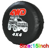 Car Tire Cover 14" 15" 16" 17" Inch 4WD 4x4 PVC Leather Spare Wheel Tire Cover Case Bag Pouch Protector Car Tyres Fit For Jeep