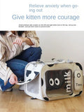 Cat Backpack Go Out Portable Pet Suitcase Large Capacity Cat Backpack Crossbody Carrying Dog Bag Breathable Cat Cage Box Pets