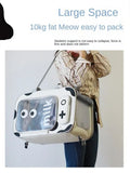 Cat Backpack Go Out Portable Pet Suitcase Large Capacity Cat Backpack Crossbody Carrying Dog Bag Breathable Cat Cage Box Pets