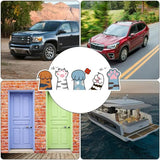 Cat Paw Prints Decals Cute Car Stickers For Windows No Damage To Paint Waterproof Cute Car Bumper Stickers Red Flower Pattern