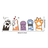 Cat Paw Prints Decals Cute Car Stickers For Windows No Damage To Paint Waterproof Cute Car Bumper Stickers Red Flower Pattern