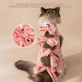 Cat Surgical Suit Indoor Pets Clothing Breathable Elastic E-Collar Alternative Kitten Recovery Suit For Skin Diseases
