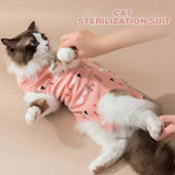 Cat Surgical Suit Indoor Pets Clothing Breathable Elastic E-Collar Alternative Kitten Recovery Suit For Skin Diseases