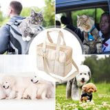 Cat Tote Bag Carrier Cotton Canvas Dog Travel Bag Carrier Tote Bag Handheld Small Dog Bag Breathable Shoulder Bag For Rabbit Cat