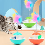 Cat Track Ball Toy Rattle Bell Toy Kitten Auto-Balancing Ball Indoor Cats Accessories For Living Room Cat House Pet Shelter Pet