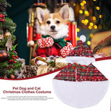 Cats Christmas Costumes Warm Pets Cloaks With Jingle Bell Themem Party Accessories For Photo Props Outdoor Walking Christmas