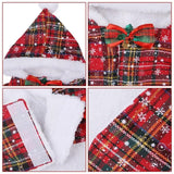 Cats Christmas Costumes Warm Pets Cloaks With Jingle Bell Themem Party Accessories For Photo Props Outdoor Walking Christmas