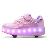 Children Roller Skates Shoes 2022 Sports Casual Fashion Kids Boys Girls Student 2 Wheels Game Gift Lighted Flashing Led Sneakers