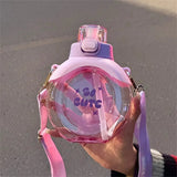 Children's Water Bottle Portable Outdoor Bounce Cap Plastic Cup Cute Student Water Bottle Fashionable Sports Water Bottle