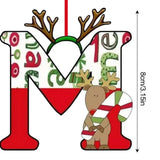 Christmas 26 Letter Ornaments Acrylic 2D Cartoon Ornaments Christmas Pendants Room Ornaments For Window Desks Christmas Tree