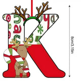 Christmas 26 Letter Ornaments Acrylic 2D Cartoon Ornaments Christmas Pendants Room Ornaments For Window Desks Christmas Tree