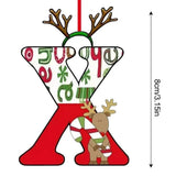 Christmas 26 Letter Ornaments Acrylic 2D Cartoon Ornaments Christmas Pendants Room Ornaments For Window Desks Christmas Tree