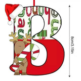 Christmas 26 Letter Ornaments Acrylic 2D Cartoon Ornaments Christmas Pendants Room Ornaments For Window Desks Christmas Tree