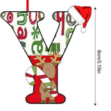 Christmas 26 Letter Ornaments Acrylic 2D Cartoon Ornaments Christmas Pendants Room Ornaments For Window Desks Christmas Tree