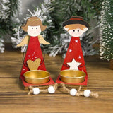 Christmas Angel Candlestick Christmas Angel Boys Candlesticks With Vivid Painting Dinner Supplies For Bedroom Study Room Living