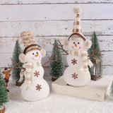 Christmas Animated Snowman Christmas Lovely Stuffed Doll Delicate Santa Snowman Indoor Outdoor Ornaments For Home Parks Party