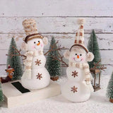 Christmas Animated Snowman Christmas Lovely Stuffed Doll Delicate Santa Snowman Indoor Outdoor Ornaments For Home Parks Party