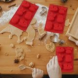 Christmas Chocolate Mold Cute Christmas Mold Cake Molds Food-Grade Flexible 6 Cavity Silicone Mould Baking Accessories Reusable