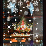 Christmas Clings Stickers Santa Patterns Window Cartoon Decals Christmas Decoration Supplies For Glass Door Mall Window Display