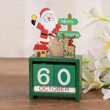 Christmas Countdown Advent Block Calendar Advent Wood Block Desktop Calendar Portable Christmas Desktop Calendar Decoration For