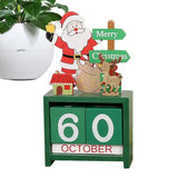 Christmas Countdown Advent Block Calendar Advent Wood Block Desktop Calendar Portable Christmas Desktop Calendar Decoration For