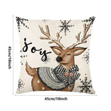 Christmas Decoration Throw Cushion Pillow Case Cushion Cover With Invisible Zipper Theme Party Ornament Cushion Cases For